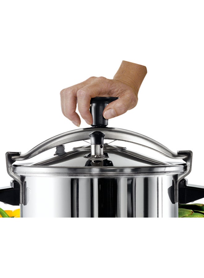 تيفال TEFAL قدر ضغط | Authentique 10 لتر | فولاذ مقاوم للصدأ | 5 أنظمة أمان | جميع مصادر الحرارة بما في ذلك الحث | ضمان لمدة سنتين | P0531634 فضي 10.0لترات  - Image 3