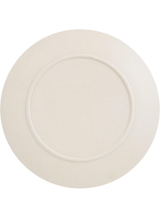 Bamboo Fibre Leaves Design Plate White 25cm - Image 5