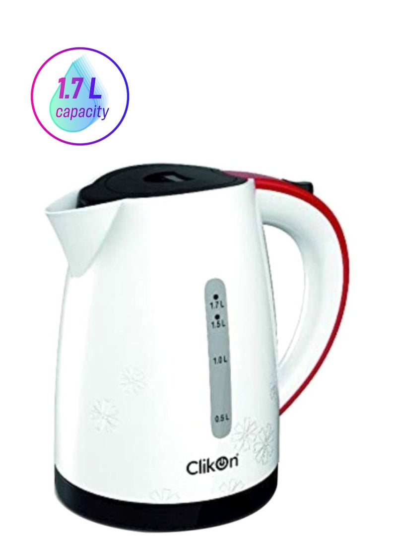 Clikon Portable Electric Kettle 1.7 L CK5120 White/Black/Red - Image 1