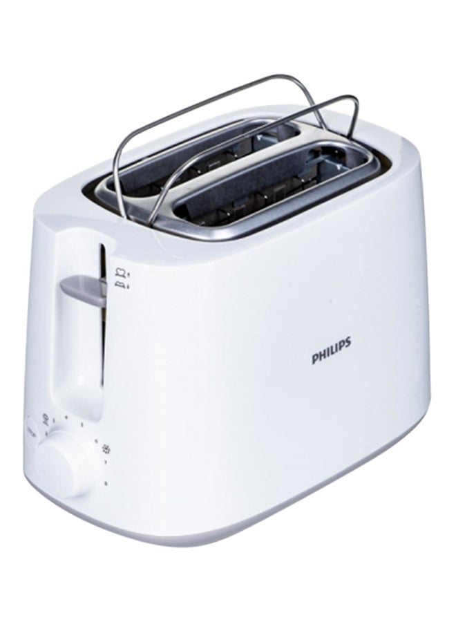 Philips Toaster Daily Collection - Plastic, 2 Slots With Bun Warmer, 8 Settings, 830 W HD2581/01 White - Image 3