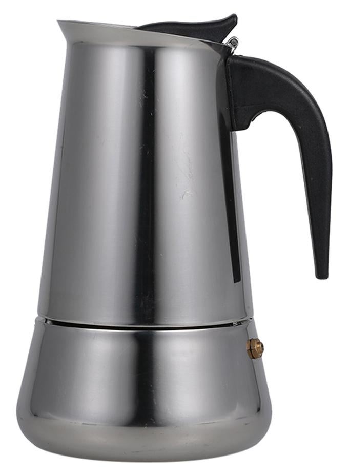 2 Cup Espresso Coffee Maker Moka Pot Silver/Black/Grey - Image 1