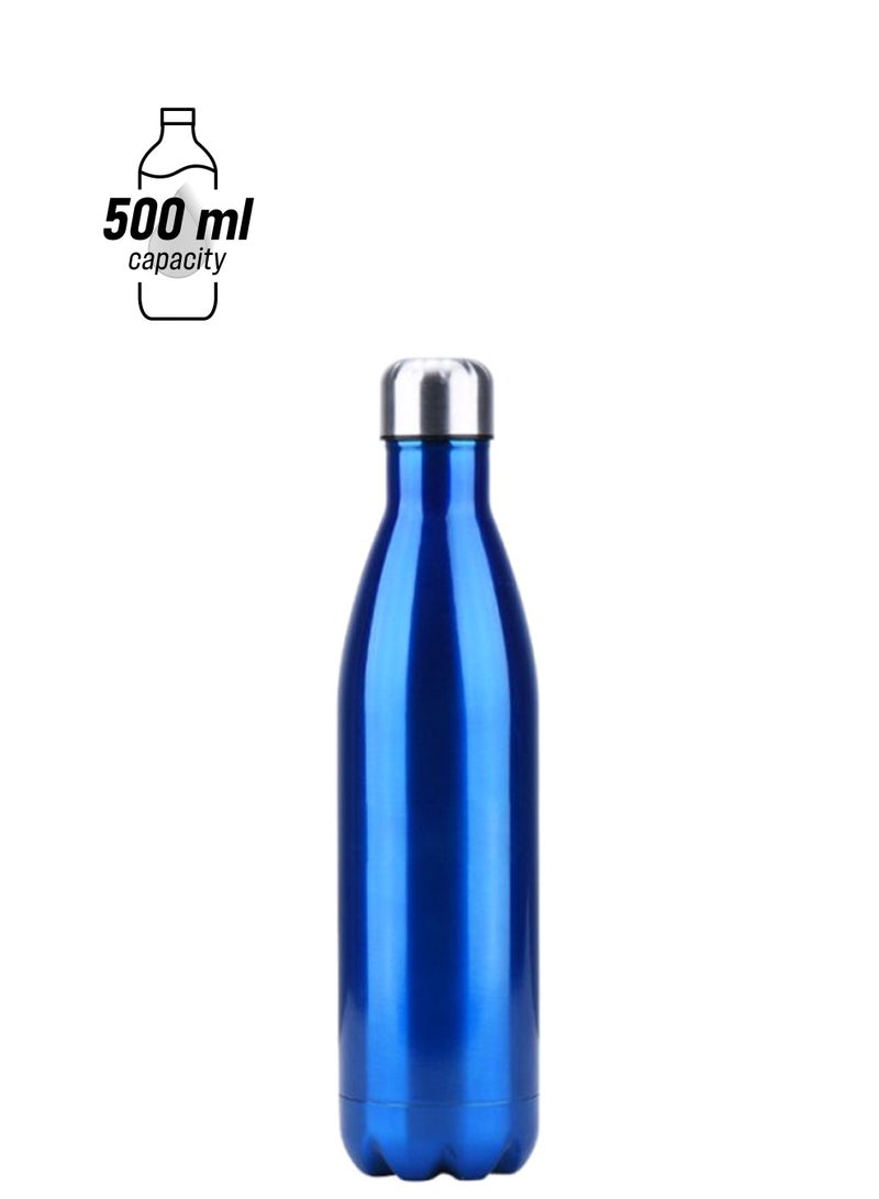 Thermal Insulated Water Bottle Blue/Silver