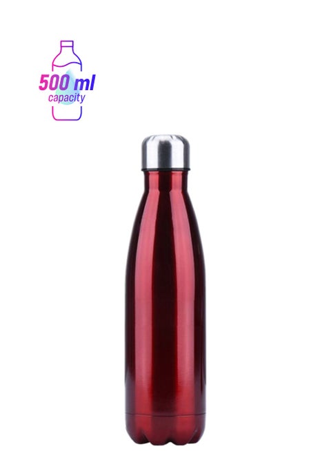 Thermal Insulated Water Bottle Red/Silver