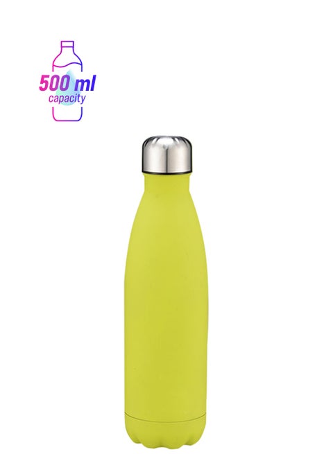 Vacuum Insulated Water Bottle Green/Silver 26.5 x 7cm
