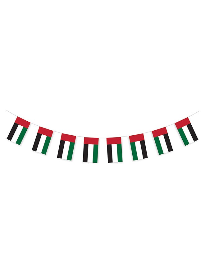 UAE Bunting Flag Multicolour 14x21cm