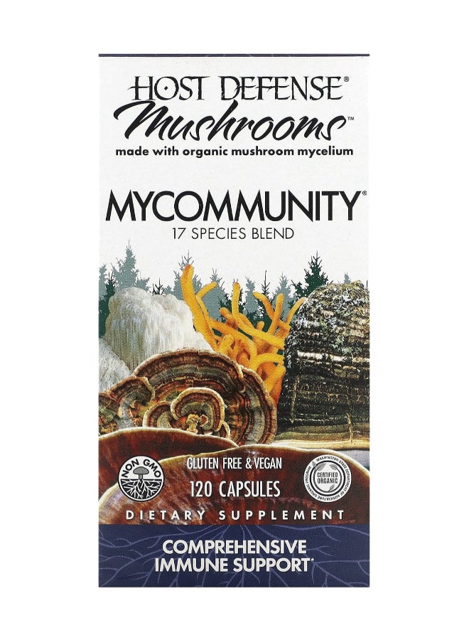 Host Defense Mushrooms Mycommunity 17 Species Blend 120 Capsules Packaging May Vary - Image 1
