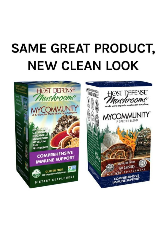 Host Defense Mushrooms Mycommunity 17 Species Blend 120 Capsules Packaging May Vary - Image 2