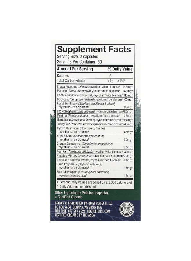 Host Defense Mushrooms Mycommunity 17 Species Blend 120 Capsules Packaging May Vary - Image 3