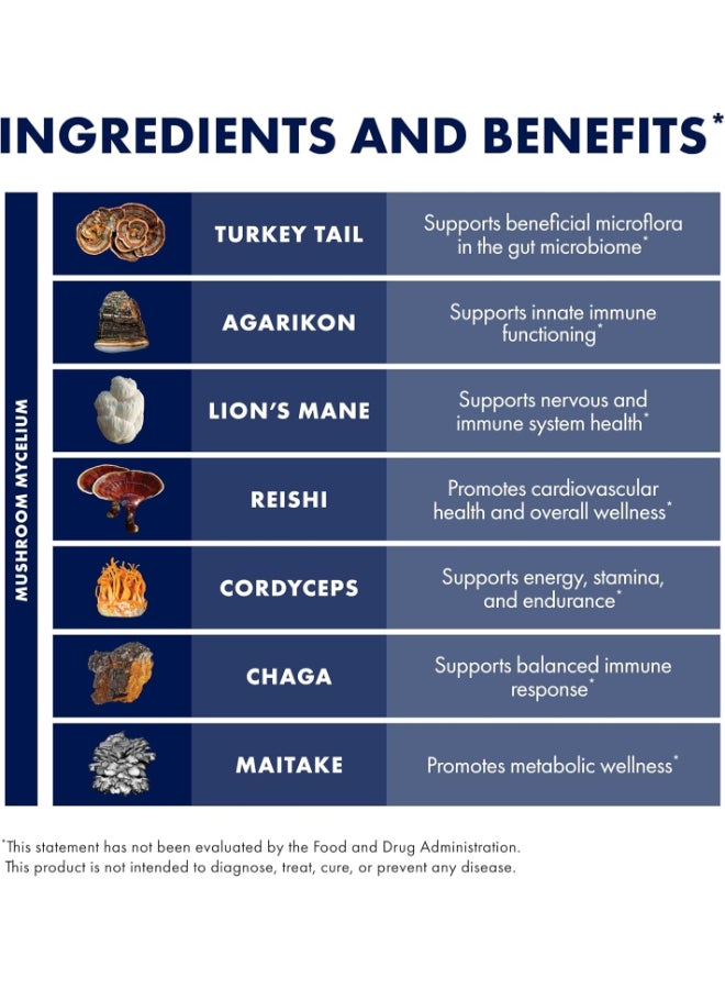 Host Defense Mushrooms Mycommunity 17 Species Blend 120 Capsules Packaging May Vary - Image 5