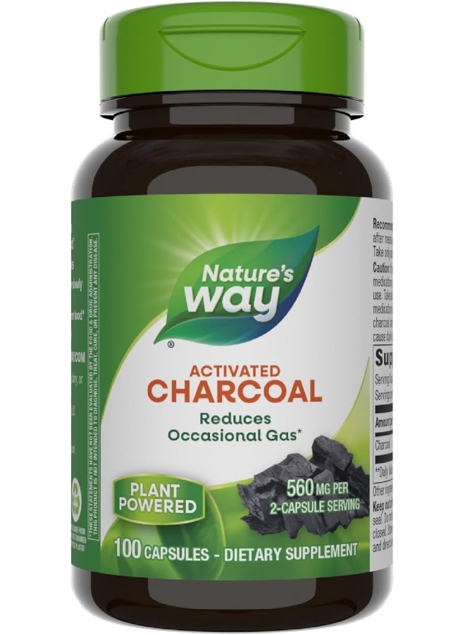 Nature's Way Activated Charcoal - 100 Capsules - Image 1