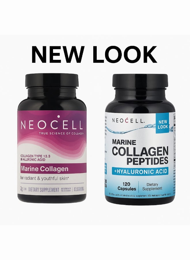 NEOCELL Marine Collagen with Hyaluronic Acid, 120 Capsules - Image 1