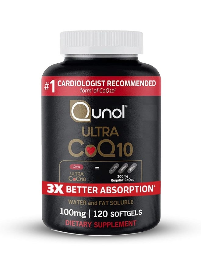 Qunol - Ultra CoQ10, 3x Better Absorption, 120 Softgels Packaging May Vary - Image 1