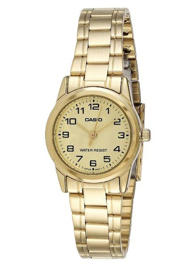 CASIO Women's Stainless Steel Analog Wrist Watch LTP-V001G-9B - 31 mm - Gold - Image 1