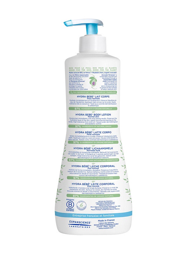 Mustela Hydra Baby Body Lotion With Farmed Avocado, For Normal Skin - Image 2