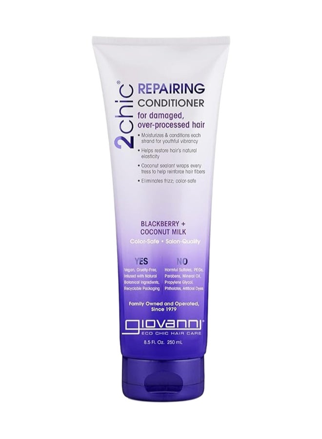 Giovanni 2Chic Repairing Conditioner, Infused With Blackberry & Coconut Milk, Moisturizes And Conditions 250ml  - Image 1