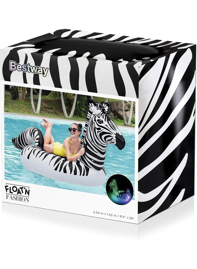 Bestway Zebra Inflatable Ride On | Pool Float, Swimming Pool Kids Inflatable Raft, Pool Toys for Kids and Adults 246x104x122cm  - Image 3