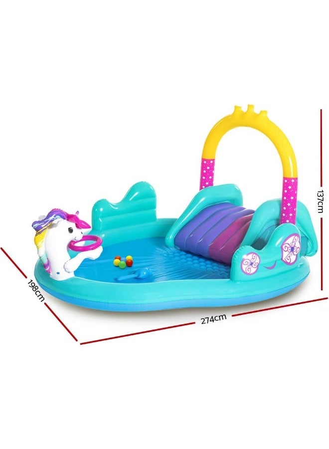 Bestway 9' X 6'6" X 54" Magical Unicorn Carriage Play Center  - Image 5