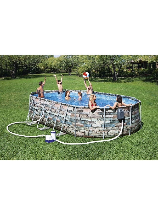 Bestway, Power Steel Comfort Jet Series 20' X 12' 48" Oval Pool Set - Image 3