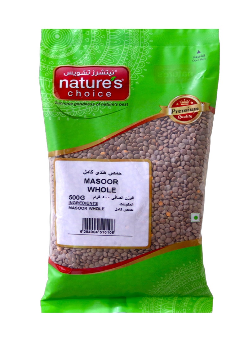 Nature's Choice Masoor Whole Red Lentil 500grams  - Image 1