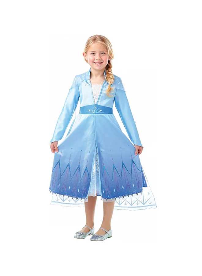 ديزني Official Disney Frozen 2, Elsa Premium Dress, Childs Costume, Size Large Age 7-8 Years