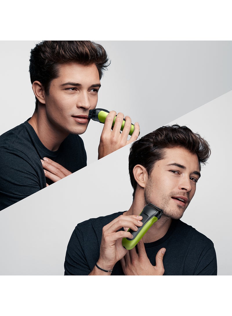 براون مجموعة ماكينة حلاقة كهربائية سيريس 3 قابلة لإعادة الشحن أسود 300جرام - Image 4