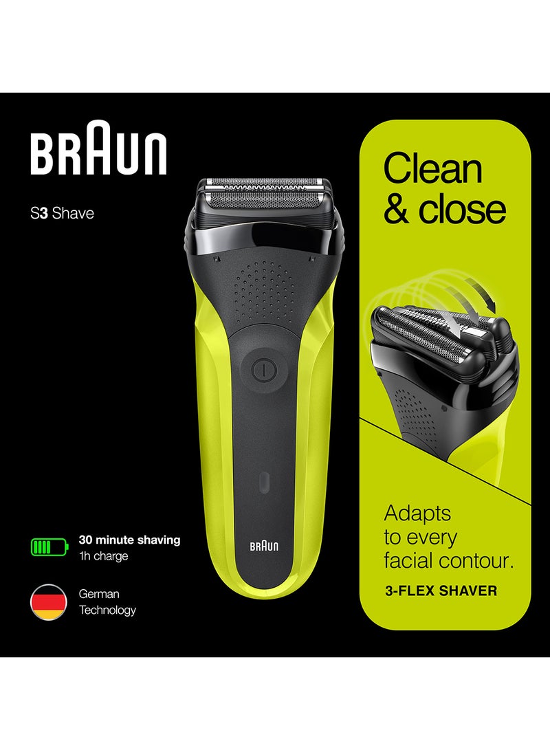 براون مجموعة ماكينة حلاقة كهربائية سيريس 3 قابلة لإعادة الشحن أسود 300جرام - Image 2