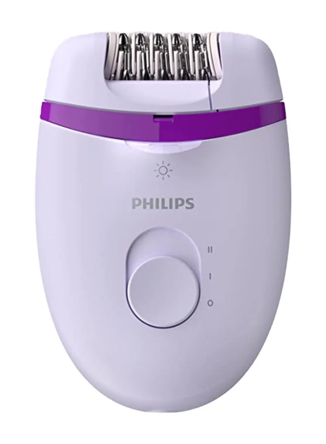 Philips Satinelle Essential Corded Compact Epilator BRE225/01 White/Purple 300grams