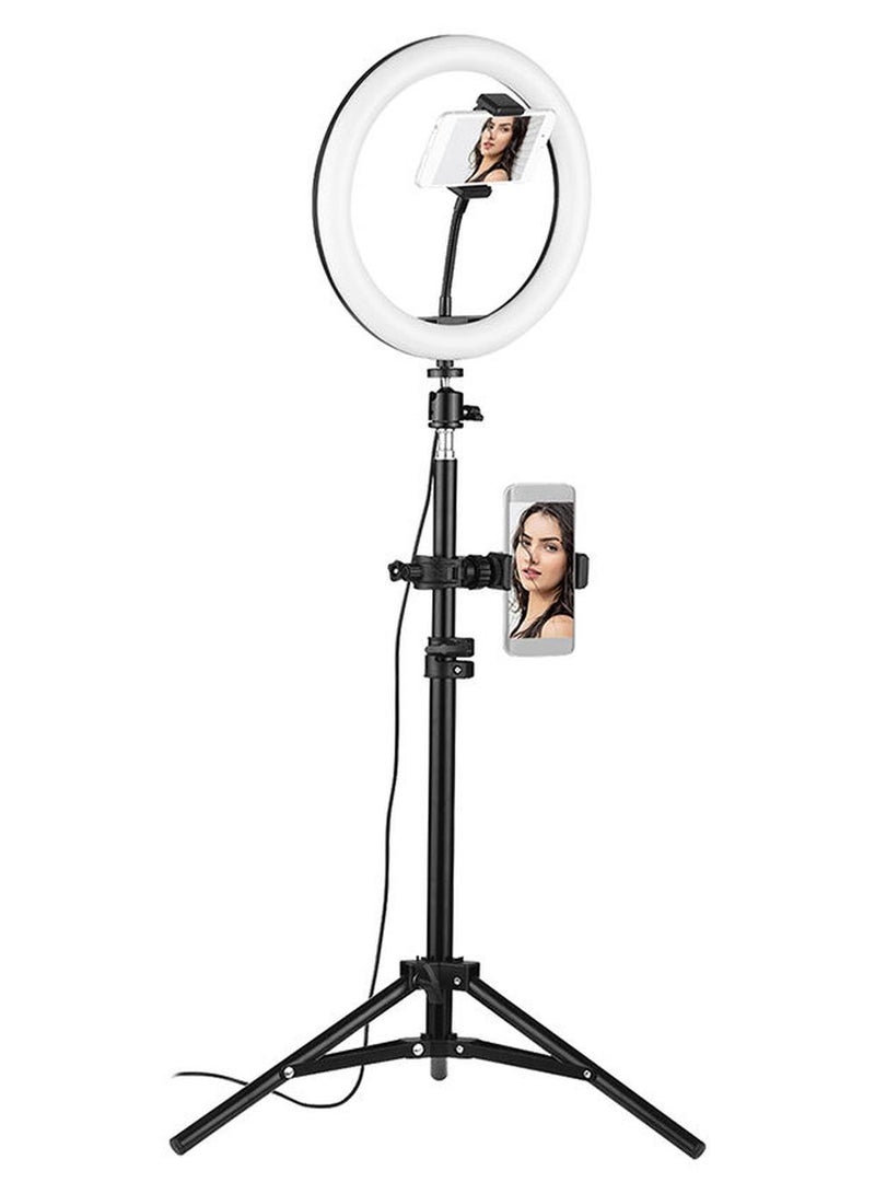 10 inch Ring Light With Tripod Stand And 360° Phone Holder Multicolour - Image 1