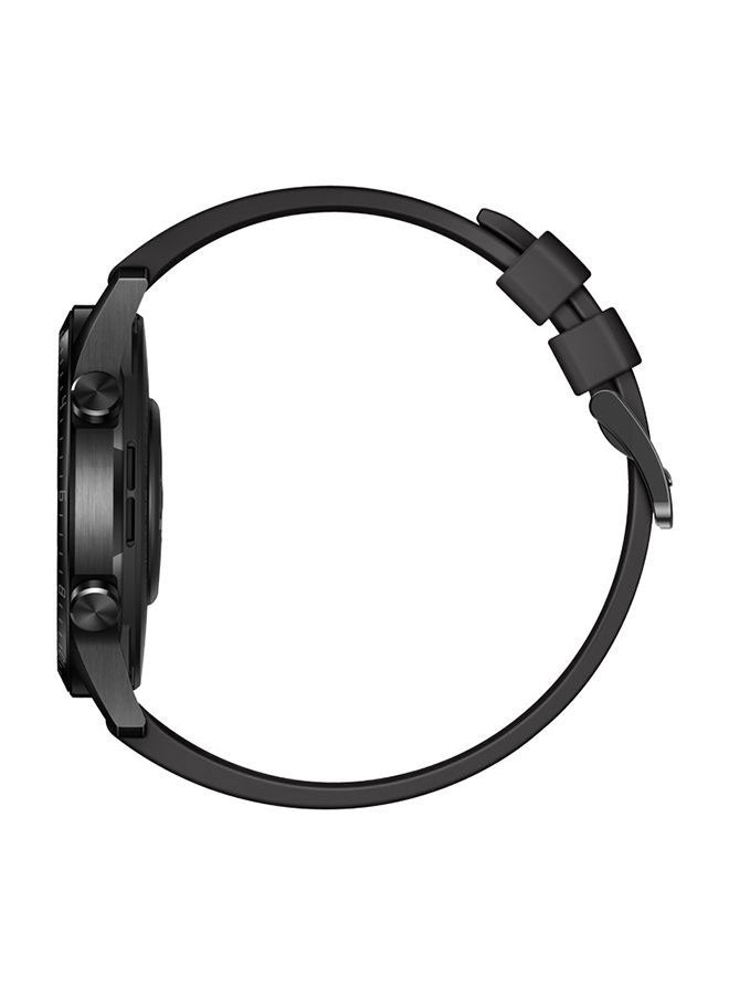 HUAWEI Watch GT2, 46mm, Stainless Steel, Black Fluoroelastomer Strap Matte Black - Image 5