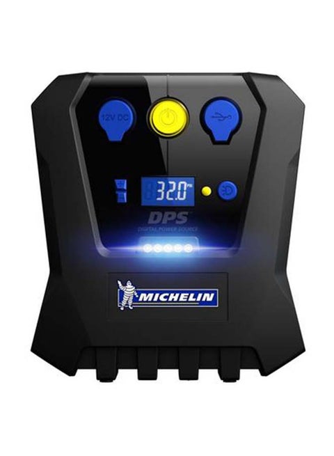 Michelin Programmable Air Compressor 12V - Tyre Inflator for SUV and 4x4 cars with Fast Flow, Emergency Power bank and Torch LED