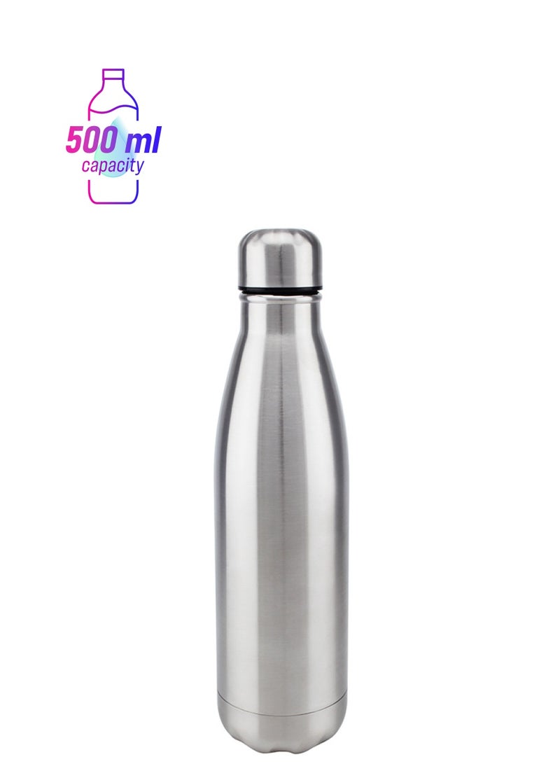 نيسان زجاجة مفرغة من الهواء من الستانلس ستيل فضي 500ملليلتر - Image 1