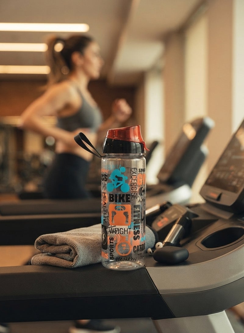 Herevin Polyethylene Sports Bottle, 750 ml, Multicolor | Reusable Water Bottle for Gym, Sports & Outdoor Activities | Lightweight Leak-Resistant Hydration Bottle Multicolour - Image 3