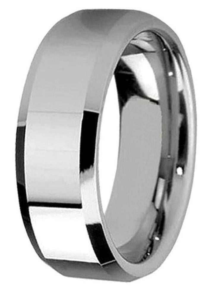 خاتم من التيتانيوم مطلي بالفضة