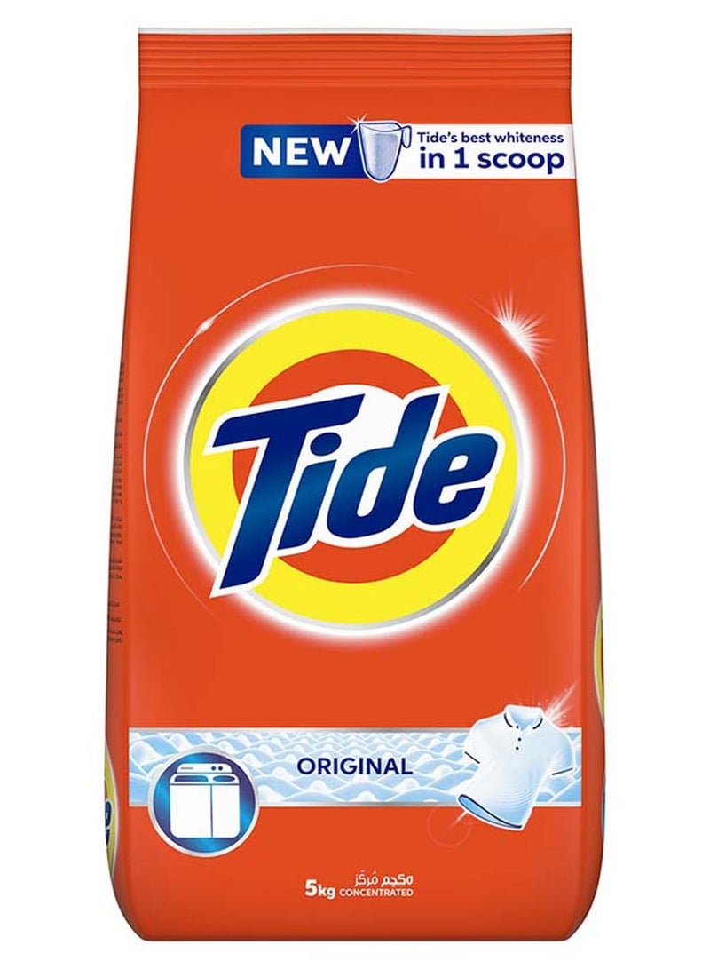 تايد مسحوق الغسيل بالرائحة الأصلية أبيض 5 كغم أبيض 5كيلوجرام - Image 1