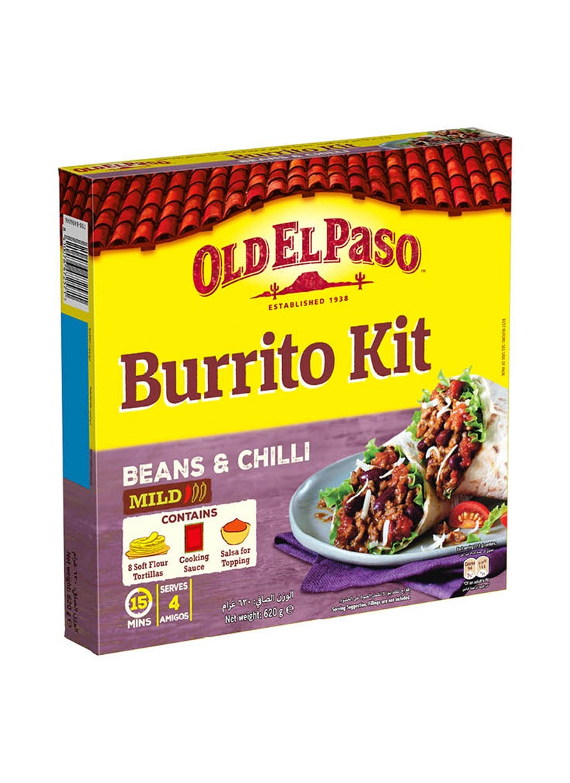 Old El Paso Beans And Chili Burrito Kit 620grams - Image 1