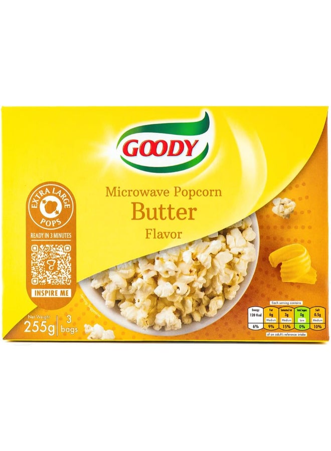 Goody Microwave Popcorn Butter Flavor 255grams