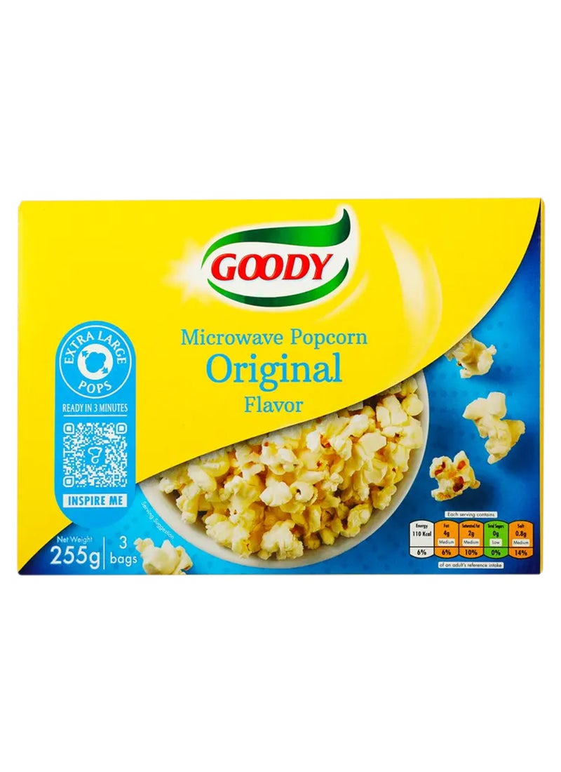 Goody Microwavable Natural Flavour Popcorn 255grams