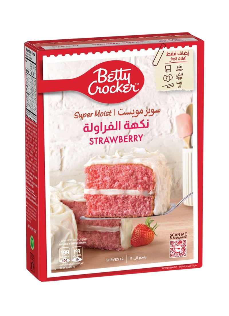 Betty Crocker Crocker Super Moist Strawberry Cake Mix, 400g - Image 1