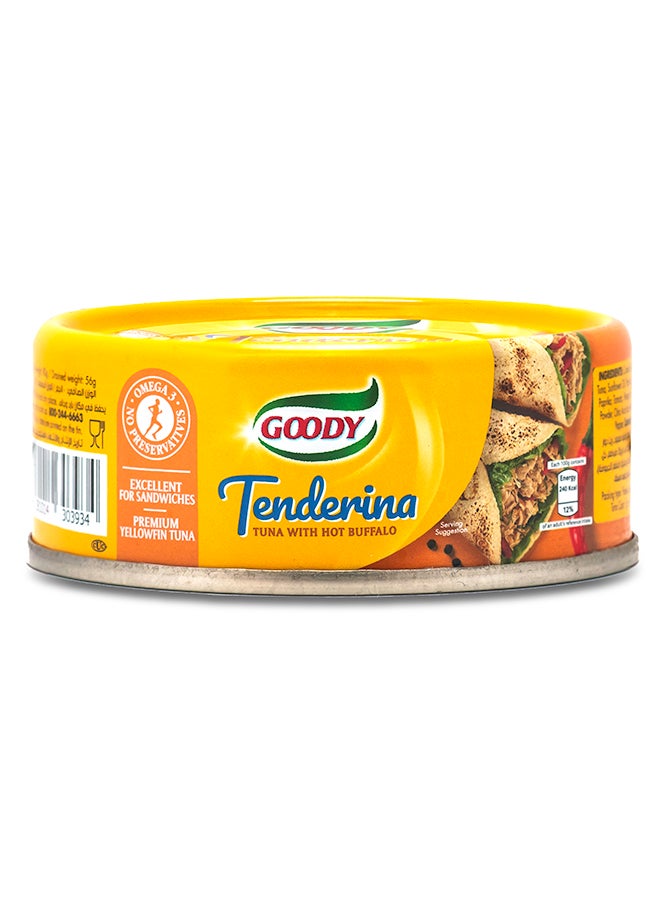 قودي  سندويش تونا تيندرينا بنكهة البافلو الحار 80جرام