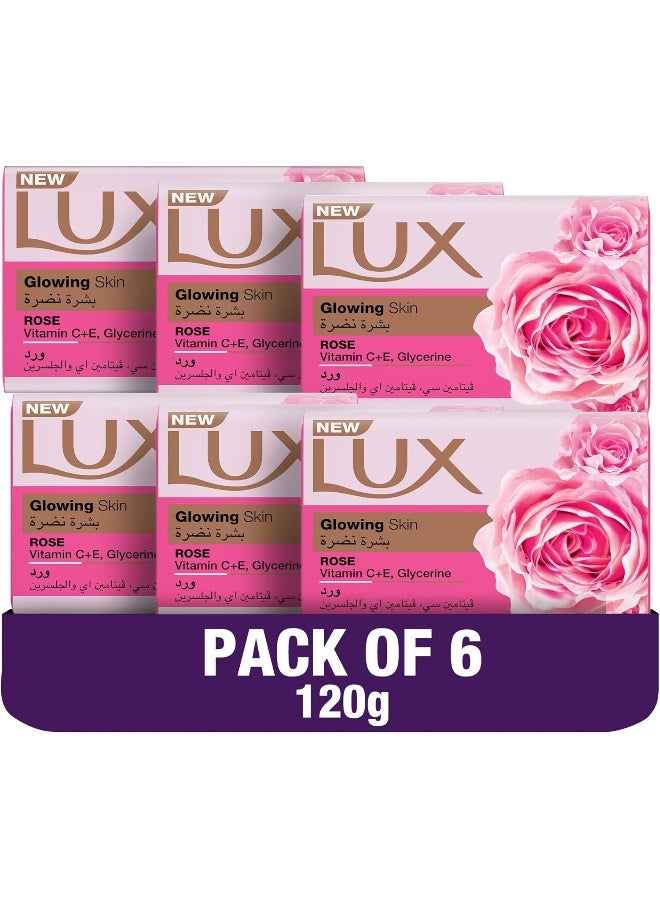 Lux - Soft Rose Soap Bar 75g Pack of 6 - Image 1