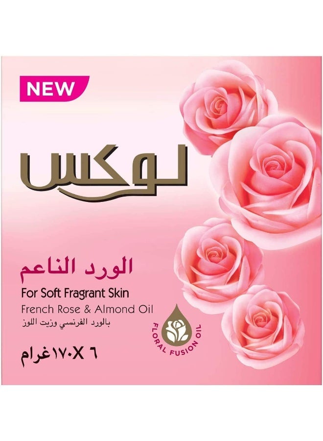 Lux Bar Soap For Glowing Skin Rose With Vitamin C E And Glycerine White 170grams - Image 2