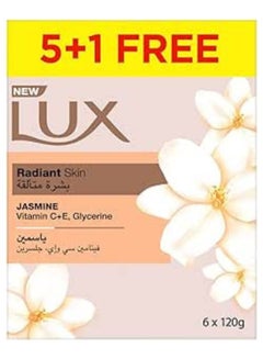 Lux Radiant Skin Jasmine Soap Pack Of 6 120grams 