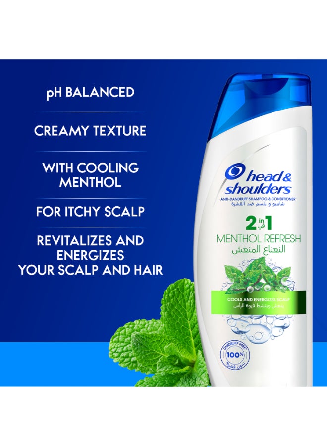 Head & Shoulders - 2 In 1 Menthol Refresh Anti-Dandruff Shampoo With Conditioner 540ml - Image 1