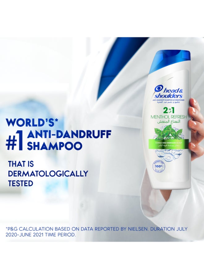 Head & Shoulders - 2 In 1 Menthol Refresh Anti-Dandruff Shampoo With Conditioner 540ml - Image 1