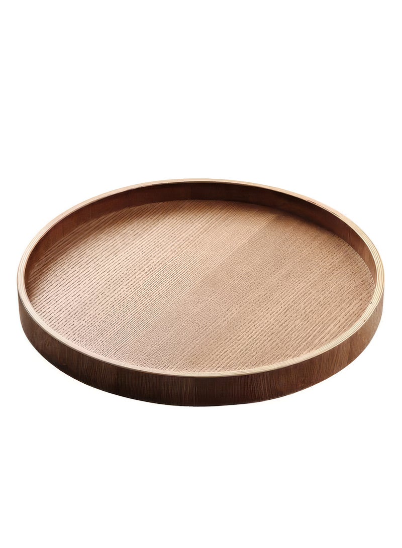 Cuisine Art High-Grade Round Bamboo Serving Tray, Natural Wood Decorative Platter, Eco-Friendly Circular Display Tray for Coffee Table & Kitchen, Brown, 30 x 30 x 2.7cm ,Round Bamboo Tray, Wood Serving Platter, Circular Coffee Tray, Eco-Friendly Kitchenware, Bamboo Decorative Tray, Minimalist Home Decor, Natural Wood Tray, 30cm Serving Plate, Coffee Station Organizer, Modern Bamboo Platter, UAE Home Accessories. Brown 30X30X2.7cm Brown 30cm - Image 1