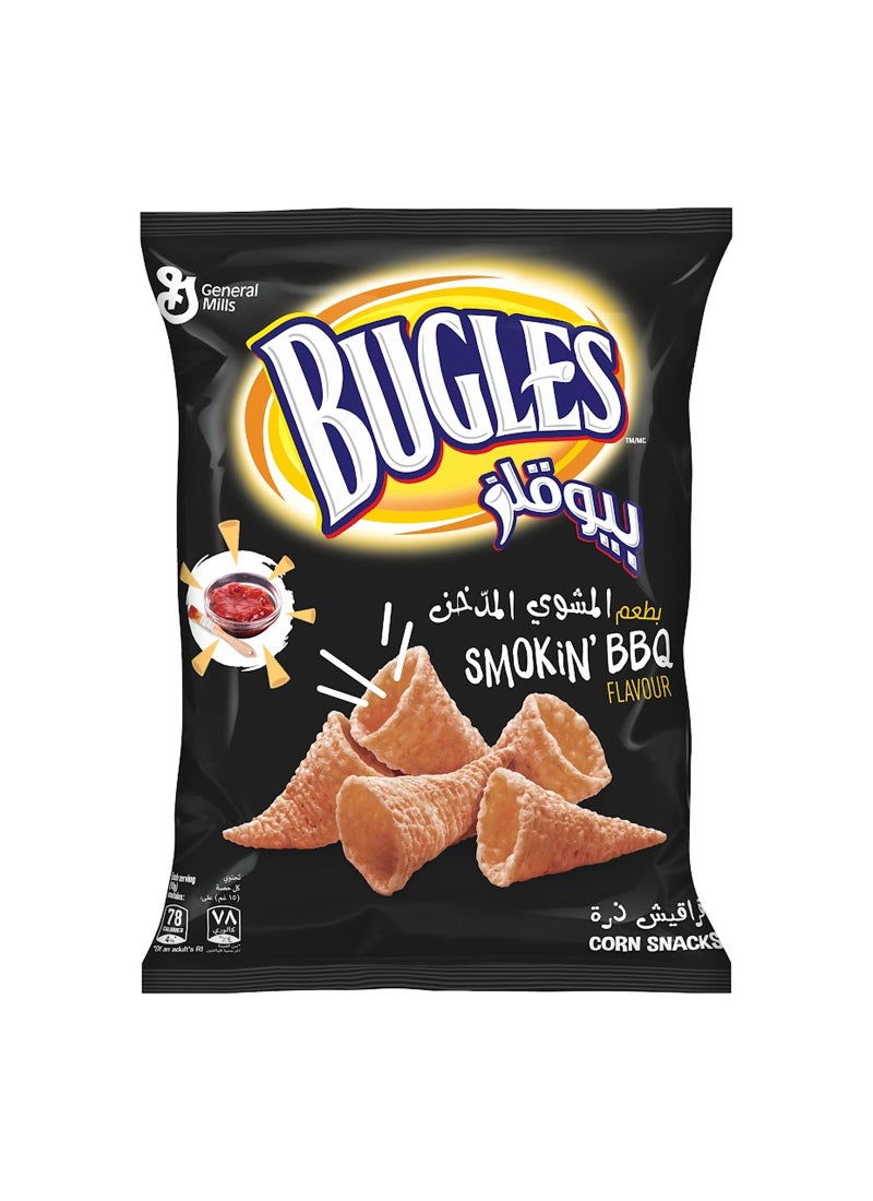 Bugles Smokin' BBQ Crispy Corn Snacks 125grams - Image 1
