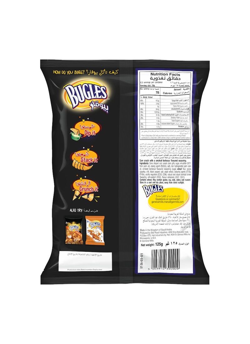 Bugles Smokin' BBQ Crispy Corn Snacks 125grams - Image 2