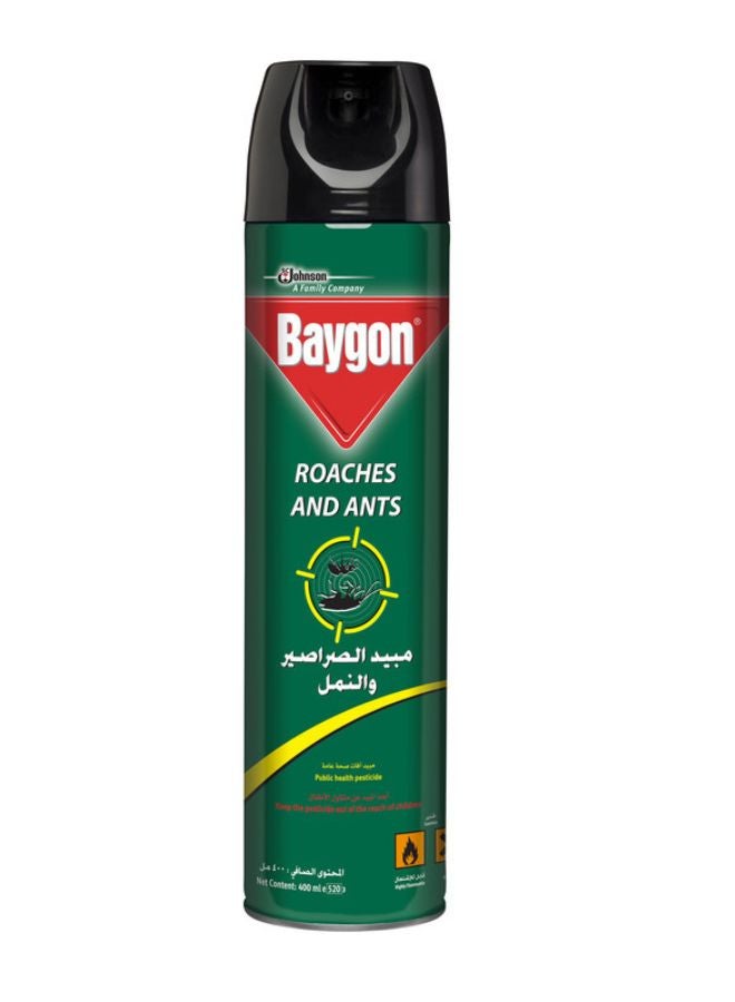 Baygon - Roaches Ants Killing Spray Green 400ml - Image 1