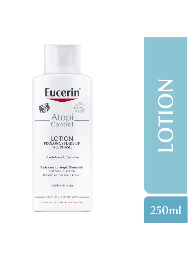 Eucerin Atopicontrol Body Lotion With Natural Omega Oils And Ceramides, Preserves Skin Barrier For Atopic And Dry Skin 250ml  - Image 1