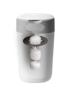 tommee tippee Twist And Click Advanced Nappy Bin Starter Set, Eco-Friendlier System With 6x Refill Cassettes With Sustainably Sourced Antibacterial Greenfilm, White  - Image 4